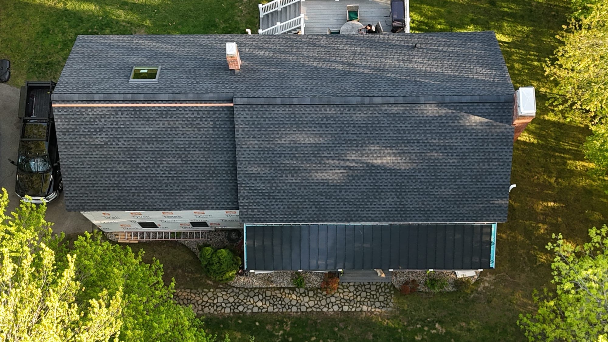 Finished shingle roof after a Northern Limits replacement in Connecticut