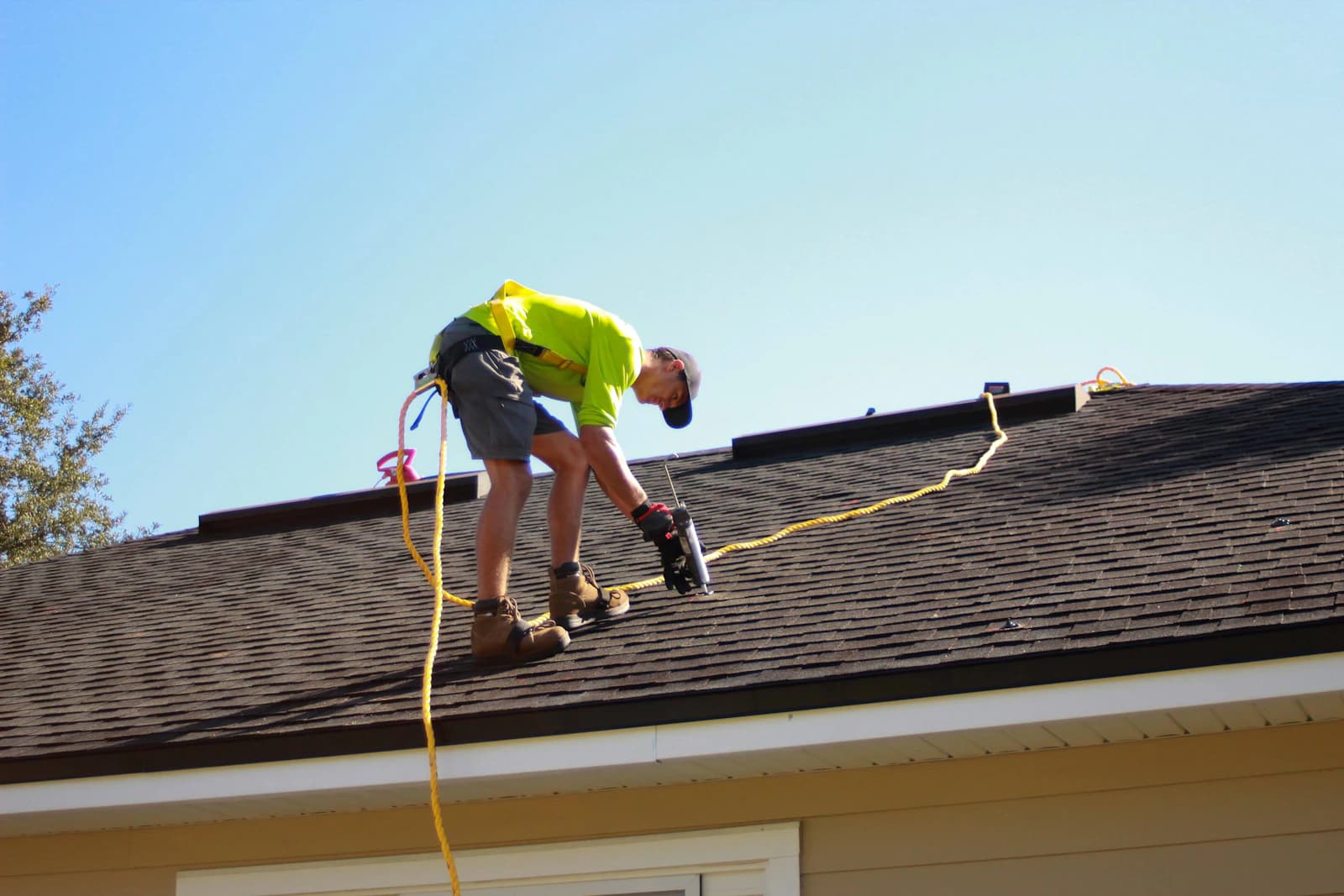 Roof installation underway on a Central Connecticut home